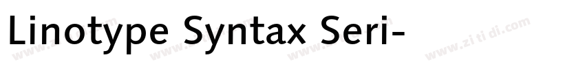 Linotype Syntax Seri字体转换
